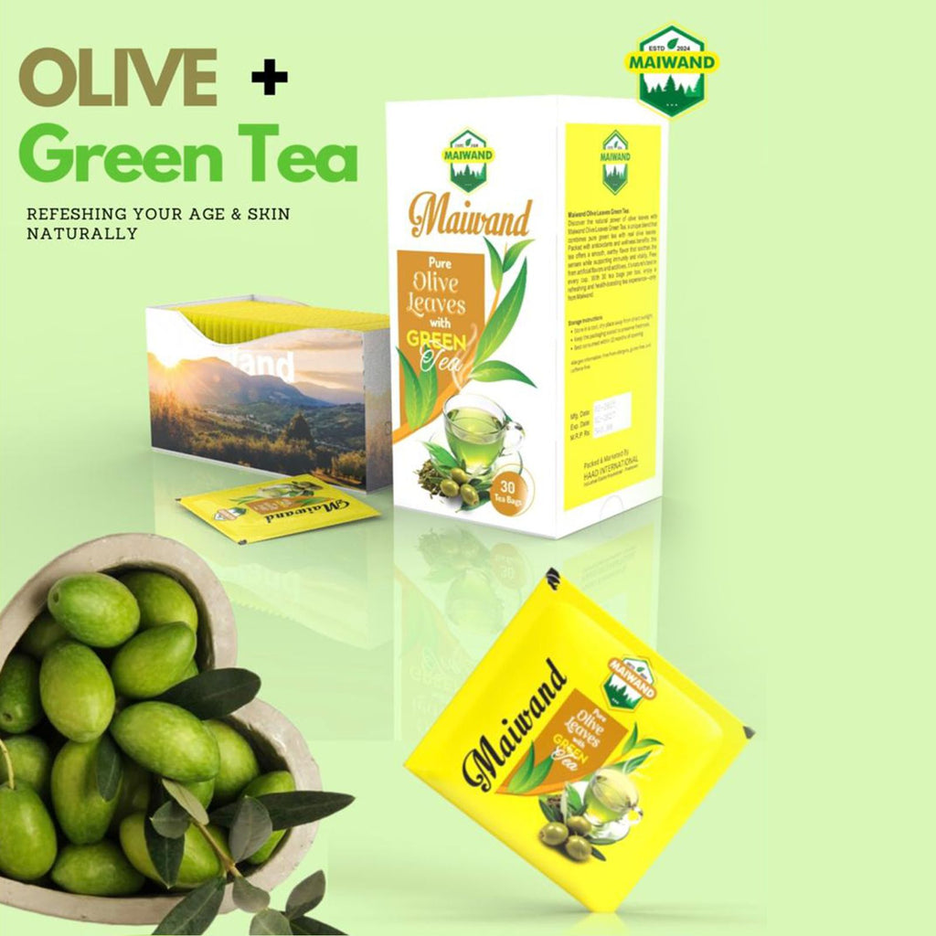 Pure Olive Leaves With Green Tea