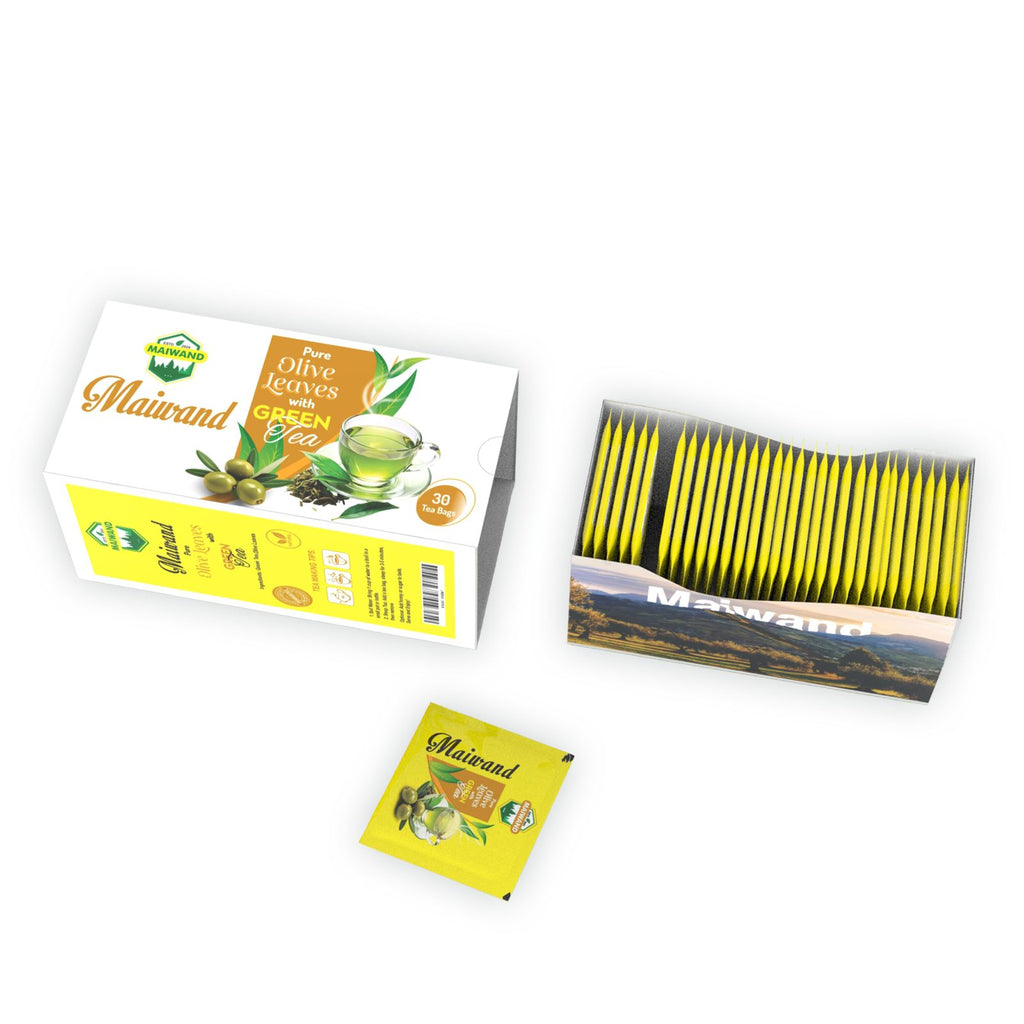 Pure Olive Leaves With Green Tea