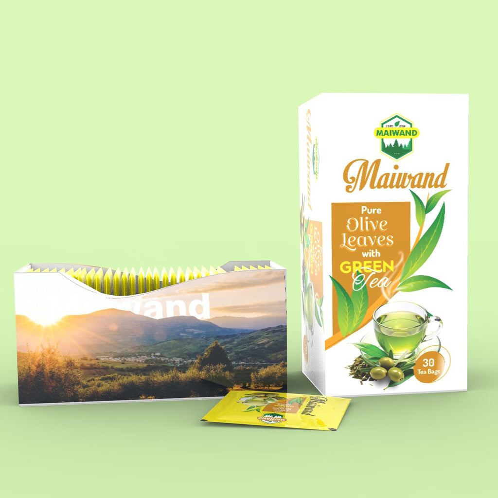 Pure Olive Leaves With Green Tea